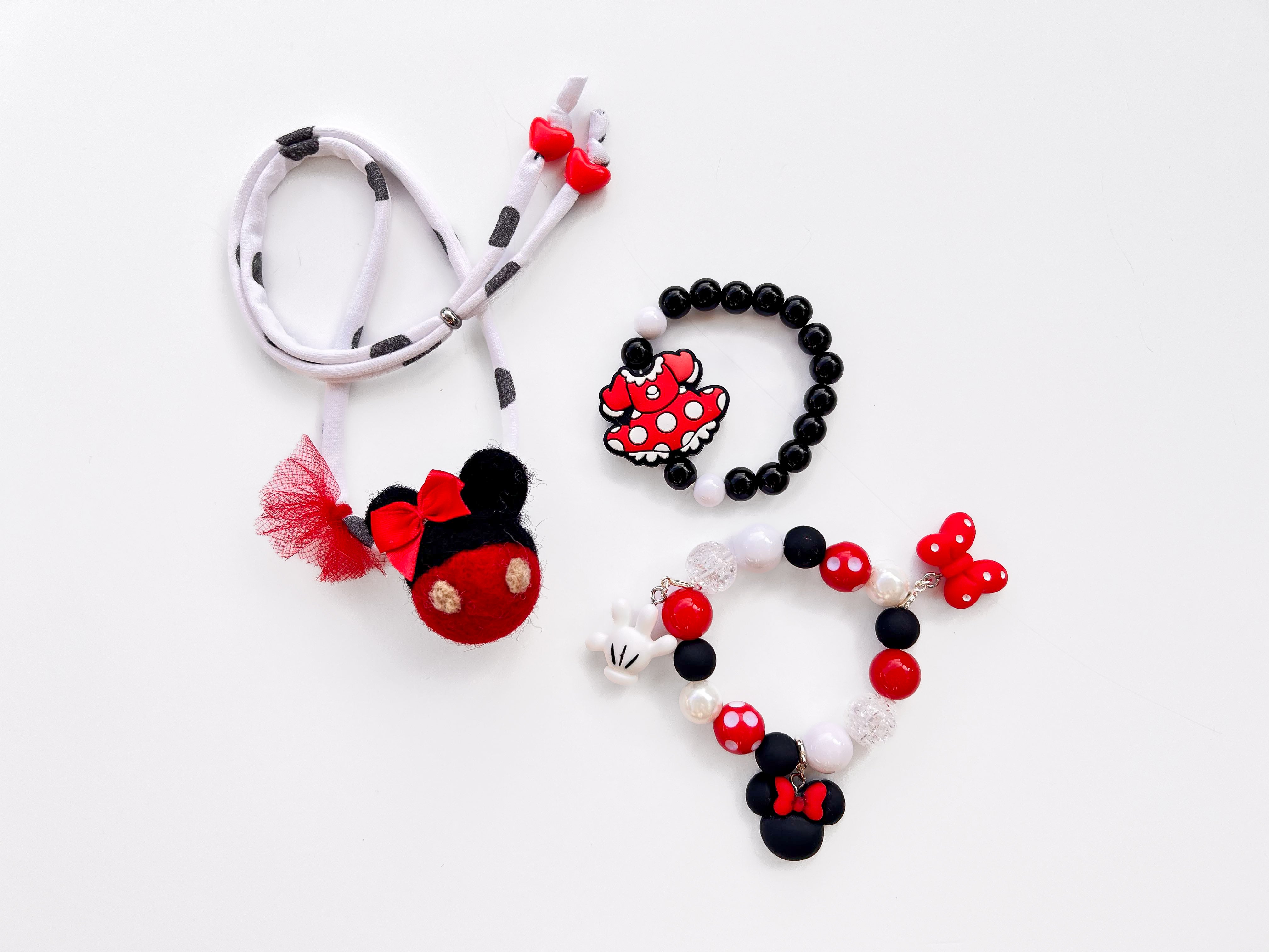 Sweet mouse in a red and white dress!